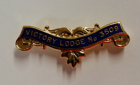 Breast Jewel Lower Bar (Curved) with Scrolls - ANY TEXT on Enamel